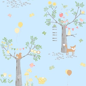 wallpaper dinding anak motif aneka hewan/ the zoo/mix-2