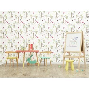wallpaper dinding anak motif aneka hewan/ the zoo/mix-3