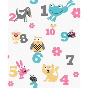 wallpaper dinding anak murah motif angka/numbers/uk 53 cm x 10m-3