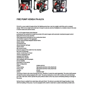 fire pump honda ph-alfa-1