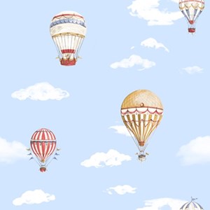 wallpaper dinding simple motif balon udara/ ballon air/ wallpaper roll-1