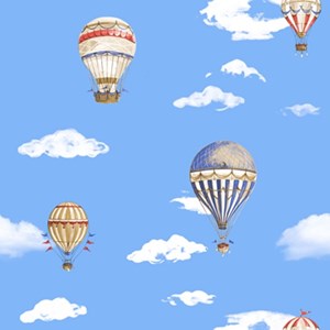 wallpaper dinding simple motif balon udara/ ballon air/ wallpaper roll