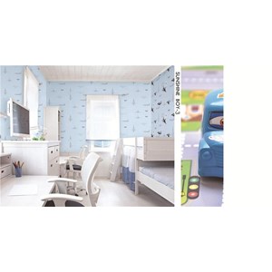 wallpaper dinding simple motif balon udara/ ballon air/ wallpaper roll-6
