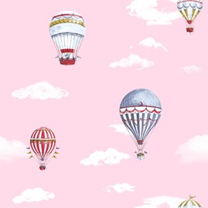 wallpaper dinding simple motif balon udara/ ballon air/ wallpaper roll-7