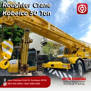 rental alat berat roughter crane mobile crane kobelco 50 ton surabaya
