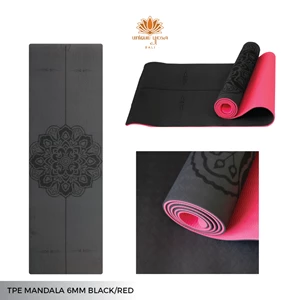 tpe yoga mat motif mandala tebal 6mm