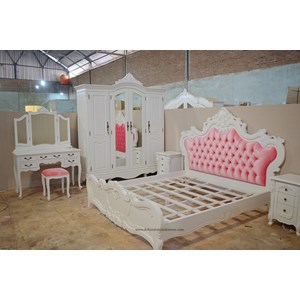 kamar set klasik shabby kerajinan kayu-1