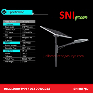 lampu pju sni two in one 40w