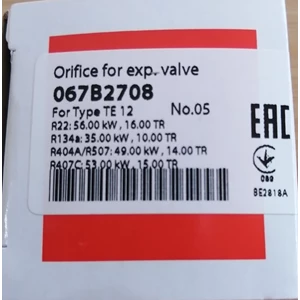 orifice for exp. valve