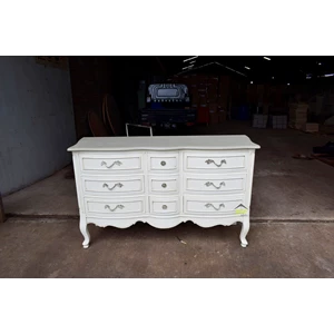 cabinet klasik white vintage kerajinan kayu-1