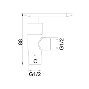 kran air triangle valve merk frud type ir5105 ukuran 1/2 inch-1