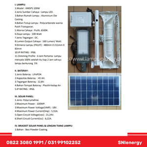 lampu jalan two in one 100watt