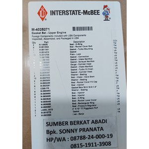 mcbee interstate m-4025271 m4025271 m 4025271 upper gasket set 6cta-2