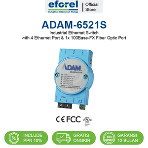 unmanaged ethernet switch 4 lan 1 fiber optik sc advantech adam-6521s