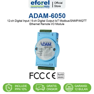 12 digital input 6 digital output iot modbus lan advantech adam-6050