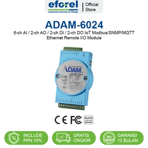 isolated universal input output modbus tcp module advantech adam-6024