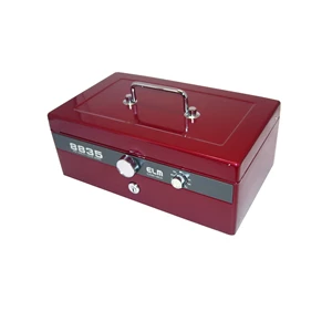 cash box elm 8835 - original jepang warna red mika/ jual brankas mini