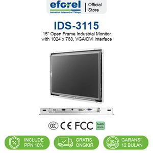 industrial monitor open frame 15 xga touchscreen advantech ids-3115