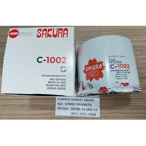 sakura c-1002 c1002 oil filter md 017440 b6y0-14-302 15400-611-003