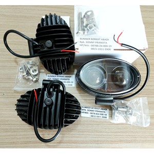 lampu sorot fork lift led light blue round spot 12-80vdc - top quality-2