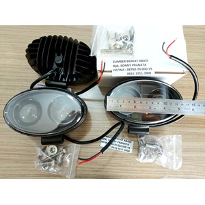lampu sorot fork lift led light blue round spot 12-80vdc - top quality-6