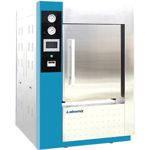 horizontal laboratory autoclave mha-5b brand labomiz scientific