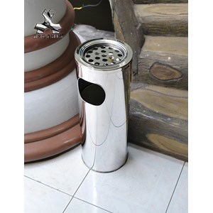 tempat sampah bulat stainless steel, perforated - 91002
