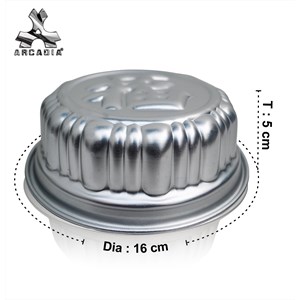 lux hokky 16 cm, cetakan kue / pudding, aluminium, 80022-3