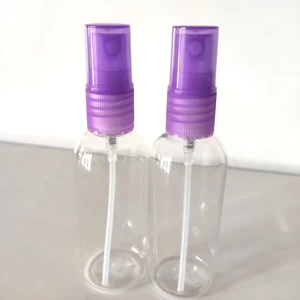 botol spray bening tutup ungu - 60 ml