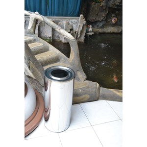 asbak tempat sampah stainless medium single hole 75lt, atsmsh - 91073-2