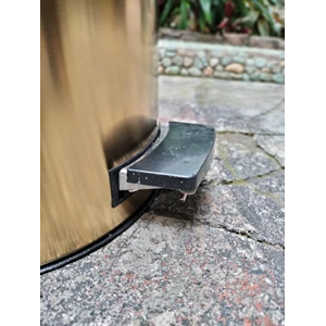 pedal bin stainless gold 7 ltr plastic bucket, tempat sampah - 91090-3