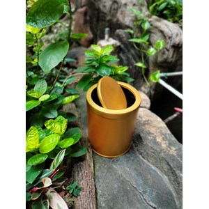 dustbin swing mini gold plastic bucket, tempat sampah
