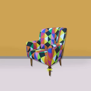 kursi minimalis cantik motif warna warni jilano kerajinan kayu