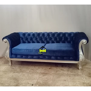 sofa ruang tamu warna silver desain klasik modern kerajinan kayu-1
