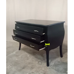 meja cabinet bombai warna hitam desain cantik kerajinan kayu-1