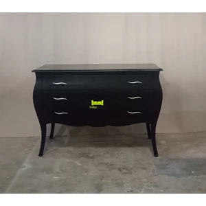 meja cabinet bombai warna hitam desain cantik kerajinan kayu-2