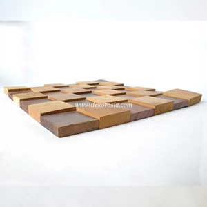 premium quality wall cladding cube mix decoration, kerajinan kayu-1