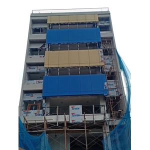 full clading facade gedung aluminium composite panel
