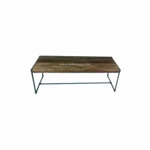 coffee table made from iron and old wood, meja tamu