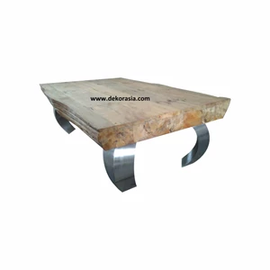 coffee table antique and natural for living room, meja tamu