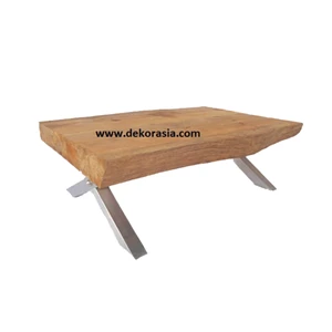 coffee table with x legs made of best quality wood, meja tamu