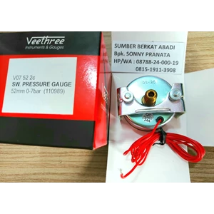veethree switch oil pressure gauge 52mm 0-7bar 0-100psi v07522c 110989-4