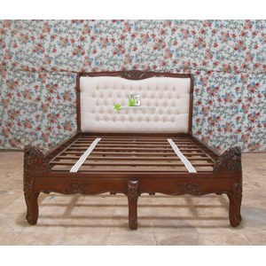 tmpat tidur klasik warna natural harga murah kerajinan kayu-1