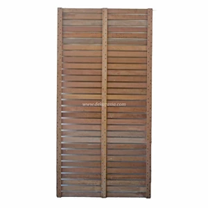 horizontal wood screen, wood fence home decoration wood panels merbau-2