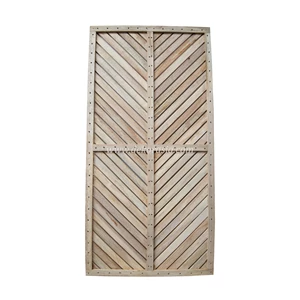 high quality wood screen kruing, wood panels wave pattern design