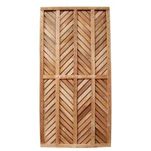 high quality wood screen kruing, wood panels wave pattern design-2