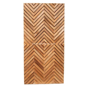 high quality wood screen kruing, wood panels wave pattern design-3