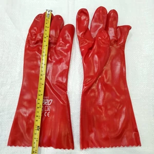 sarung tangan safety pvc merah vpro