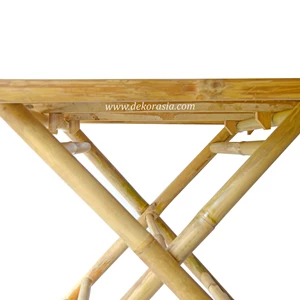square bamboo table crossed legs, bamboo knockdown - bambu furniture-1