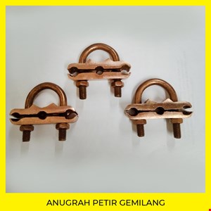 clamp grounding u bolt 3 jalur